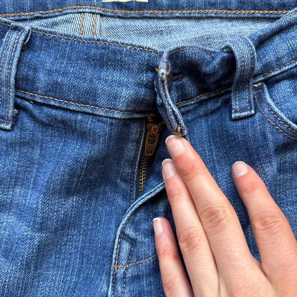 Low waisted long line jorts jean shirts from old navy size 2 - Picture 6 of 8